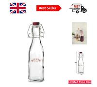 Kilner Square Glass Clip Top Bottle, 0.25 L Transparent