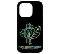 Sustainable Technology Circuit Board Leaf Eco-Tech Process Case for iPhone 15 Pro