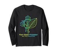 Sustainable Technology Circuit Board Leaf Eco-Tech Process Long Sleeve T-Shirt