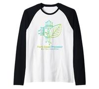 Sustainable Technology Circuit Board Leaf Eco-Tech Process Raglan Baseball Tee