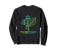 Sustainable Technology Circuit Board Leaf Eco-Tech Process Sweatshirt