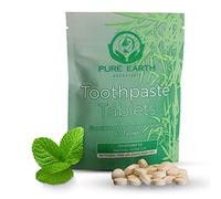 Sustainable Toothpaste Tablets with Fluoride - Eco Dental Toothpaste Tablets Natural Mint Flavor Zero Waste Toothpaste for Fresh Breath - 60 Count Toothpaste Tablets Vegan by Pure Earth Essentials