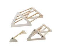 Sustainable Wood Chicken Shelter with Tiny Pet Activity Stand | to Assemble for Indoor Use, 3 Items Open Construction for Little Creatures, Heavy Duty Yet Functional Design