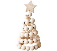 Sustainable Wood Festive Tree Ornament 8x8x16cm Smooth(E)