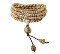 Sustainable Wooden Bead Multi Loop Wrist Wrap for Yoga Enthusiasts Sturdy Natural Materials Spiritual Gift Adjustable Bodhi Cores Wrist Strands