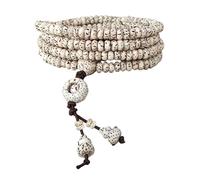 Sustainable Wooden Bead Multi Loop Wrist Wrap for Yoga Enthusiasts Sturdy Natural Materials Spiritual Gift Adjustable Bodhi Cores Wrist Strands