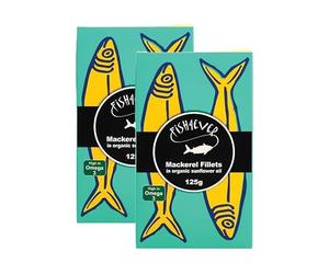 Sustainably sourced Mackerel fillets in Organic Sunflower Oil. 120g