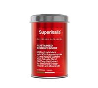 Sustained Energy Boost (11 servings) - Instant Coffee - Mushroom Coffee with Lion's Mane, Vitamins & Minerals - Superfood Cappuccino by Superitalia - official partner of Hyrox - Made in Italy