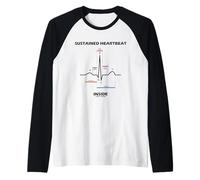 Sustained Heartbeat Inside Electrocardiogram Sinus Rhythm Raglan Baseball Tee