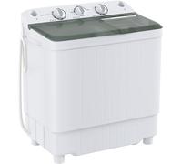 Sustainova Portable Washing Machine Twin Tub 9.9 Lbs Capacity, (7.7 Lbs) and Spinner(2.2 Lbs) Combo Mini Compact Laundry Washer for Home, Apartment, Camping, RVs and Dorms, Black/White