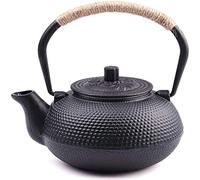SUSTEAS Japanese Tetsubin Tea Kettle Cast Iron Teapot with Stainless Steel Infuser Black 650ml