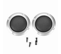 SustVita 2 Inch Speaker Protective Cover Pair, a Decorative Speaker Mesh Cover with Black ABS Plastic Frame for Custom Audio Installations in Automobiles (Silver)