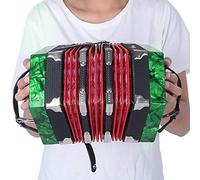 SustVita 20 Button Concertina designed for aspiring Musicians and Professionals, a Portable Anglo Musical Instrument with its own Carrying Bag (Green)