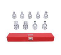 SustVita 3/4 Inch Drive Hex Socket Kit, 9 Piece Cr-Mo Alloy Steel Tool Set, Hex and Spline Bit Set with H14-H24, M16, M18 for High Torsion Impact Work