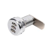 SustVita 3 Digit Password Lock in Zinc Alloy, a keyless Mechanical Security Lock with cam Design for Mailbox, Locker, Cabinet, Toolbox or RV Storage Access (17~23mm Thick Wood Wardrobe)