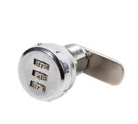 SustVita 3 Digit Password Lock in Zinc Alloy, a keyless Mechanical Security Lock with cam Design for Mailbox, Locker, Cabinet, Toolbox or RV Storage Access (12~16mm Wooden Wardrobe)