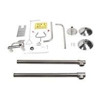 SustVita 304 Stainless Steel Eyewash Station with Dual Nozzle Design and 75.5L/min Shower Output ANSI Z358.1 Compliant for Industrial and Research Units