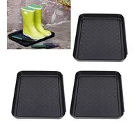 SustVita 3Pcs Weatherproof Boot Tray, Outlast Plastic Shoe Tray for Indoor and Outdoor Multi - Purpose Use
