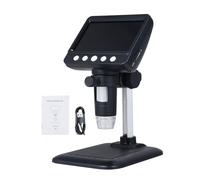 SustVita 4.3 inch IPS Digital Microscope with 1000x Zoom and 1080p Video Resolution, 8 Built in LEDs, / OS X Compatibility for Soldering and Skin Inspection