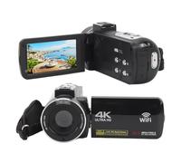 SustVita 56MP Night Vision Camcorder 4K 30FPS, 18X Zoom Digital Camera with Touch Screen, Microphone, and Handheld Stand for Vlogging