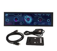 SustVita 8.8 Inch Display, Computer Temp Monitor, 1920x480 CPU GPU SSD Temperature Monitor Chassis Sub Screen for RPi for Linux for PC