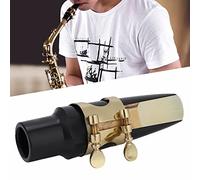 SustVita ABS Saxophone Mouthpiece Set, Tenor Sax Mouthpiece with Cap Metal Buckle Spring Pads Musical Instruments