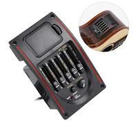 SustVita Acoustic Guitar Preamp with LCD Display Tuner, 5 Band EQ Equalizer and Phase Switch, Piezo Pickup System for Sound Shaping and Feedback Control