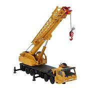 SustVita Alloy Crane Model Built with Zinc and ABS Materials, a Heavy Duty Crane Toy with Movable Hook Line and Steerable Wheels for Boys Construction Play