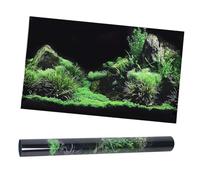 SustVita Aquarium Backdrop Poster, 3D Seafloor Water Grass Effect, Self - adhesive PVC Fish Tank Poster, Living Room Decoration (61 * 40cm)