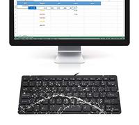 SustVita Arabic Wired USB Keyboard, Compact Design, 78 Keys, Nice for Desktop and Business Applications
