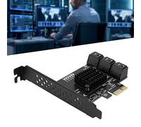 SustVita ASM1166 Master Expansion Card for PCI E to 6 Port SATA3.0 Hard Disk 6G, GEN3 Interface, Supports Multiple Drives with Dependable Performance.