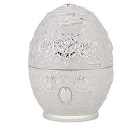 SustVita Automatic Toothpick Holder in European Style, a Pop Up Toothpick Dispenser with Zinc Alloy Shell for Home, Restaurant, or Office Table Decor (Silver White Silver Flower)