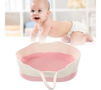 SustVita Baby Moses Basket, Safe Cotton Sleeping Basket with Foldable Mattress Pad and Portable Changing Basket for Travel Nursery, 27.6 X 15.7 X 7.9inch (Roseate)