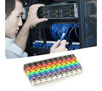 SustVita Cable Markers Set, Digital Number Tube Wire Number Label Tube, Colorful Clip - on Plastic Coded Straps, String Wire Marking Box (100PCS KCM-4MM 4 square meters)