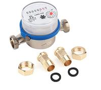 SustVita Cold Water Meter, 15mm Garden Water Meter Plastic Flow Meter for Home and Garden with Single Measuring Table for Accurate Readings