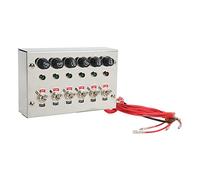 SustVita Dash Mount Switch Panel 6 Gang, DC12V 24V 15 Amp, Polished Stainless Steel Toggle ON Off Switch Panel with Fuses and LED Indicators for Racing Cars, RVs