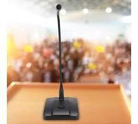 SustVita Desktop Gooseneck Microphone, Wired Conference Microphone with On Off Knob, Sturdy Metal Pipe Design for Clear Audio