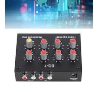 SustVita Dual Channel Digital Equalizer, 7 Band Sound Equalizer with 12dB High Bass Adjustment, Car Audio Equalizer for Enhanced Sound Quality