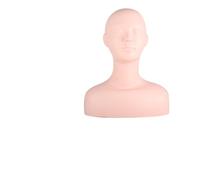 SustVita Esthetics Simulation Training Model with Shoulders, Multifunction Massage Mannequin Head for Hairdressers, Soft Touch Silicone Practice Head for Makeup and Wig Display