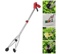 SustVita Foldable Trash Grabber Tool, Suction Cup Garbage Picker and Reacher Grabber for Garden Leaves Waste Pick Up (Red Handle)