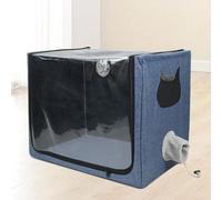 SustVita Folding Pet Oxygen Inhalation Chamber, Pet Atomization Nebulizer Box, Cat and Dog Oxygen ICU for Breathing Support, Portable Atomization Chamber