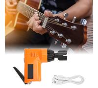 SustVita Guitar String Winder, Efficient Electric String Winder made of Plastic + Metal, Multifunction Tool for 2.7-4.3V Ukulele (Orange)
