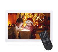 SustVita HD Digital Picture Frame, 17 Inch Display with Alarm Clock and Remote Control, Nice for Photos and Videos