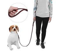 SustVita Heavy Duty Leather Dog Leash, Pet Training Leash Ideal for Medium and Small Dogs' Daily Walking and Training (The material length is 2.5 meters and the net)