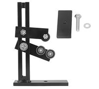 SustVita L Shape Woodworking Lathe Rest in Heavy Duty Cast Iron with Chrome Plated Surface, a Wood Lathe Steady Rest for Long Workpiece Support on Dual Track Lathes