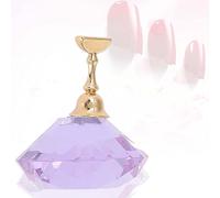 SustVita Magnetic Nail Tip Holder, Crystal Nail Art Display Stand with Alloy Base, Nice for Salon and Home Use (Violet)
