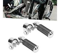 SustVita Motorcycle Foot Pegs, 1 Inch Crash Bar Pegs with Foldable Footrest for Motorcycle, Heavy - Duty Clamp Mount for 25mm / 1in Highway Bars (Stainless Steel Color)