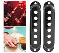 SustVita Musical Instrument Accessories for Guitar, 3Pcs Brass Single Coil Pickup Cover 48mm / 50mm / 52mm for ST SQ Electric Guitar (Black)
