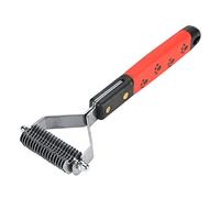 SustVita Pet Grooming Brush - Shedding, Dematting Undercoat Rake Comb for Dogs and Cats, Stainless Steel Pin Hair Comb for Grooming, Deshedding Long Hair Pets (M377-18)