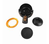 SustVita Portable Desktop Range Hood with 2 Speed Exhaust Fan, Removable Washable Filter for Indoor BBQ, Hot Pot and RV Kitchens (Black Golden)